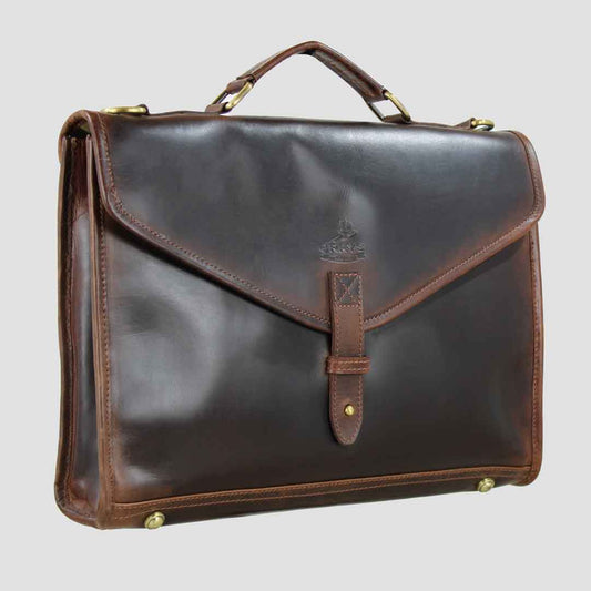 Adam 1922 Brief Case Natural Leather Brown
