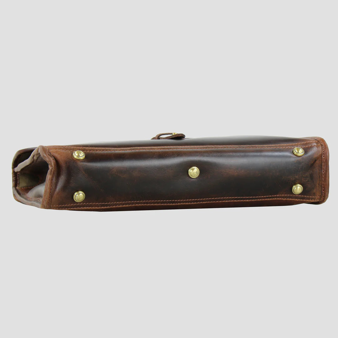 Adam 1922 Brief Case Natural Leather Brown