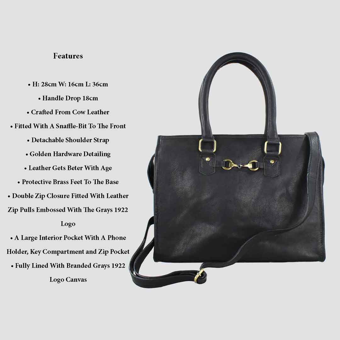 Abigail Snaffle Handbag Black
