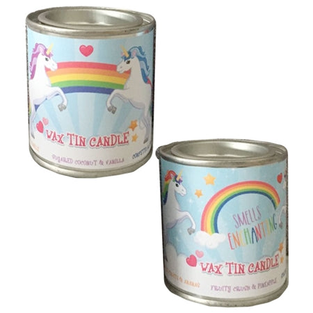 Unicorn Rainbow Soya Tin Candle