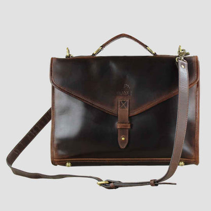 Adam 1922 Brief Case Natural Leather Brown