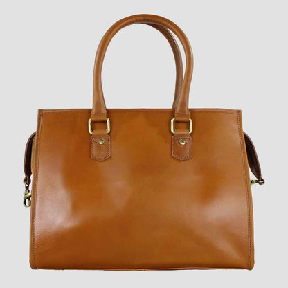 Abigail Snaffle Handbag Antique Tan With Suede
