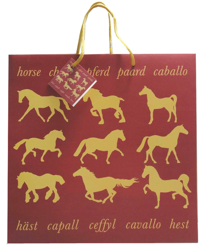 Maroon Horse Gift Bag Large