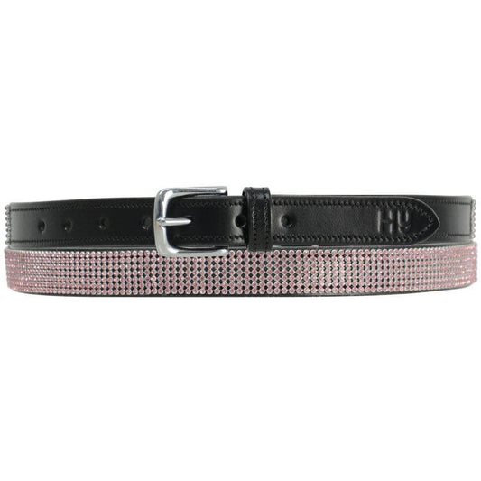 Hy Crystal Diamante Leather Belt