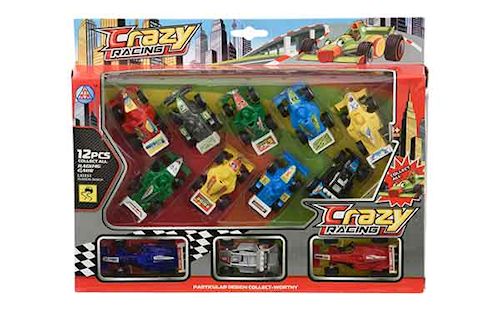 Set Of 12 Racing Cars