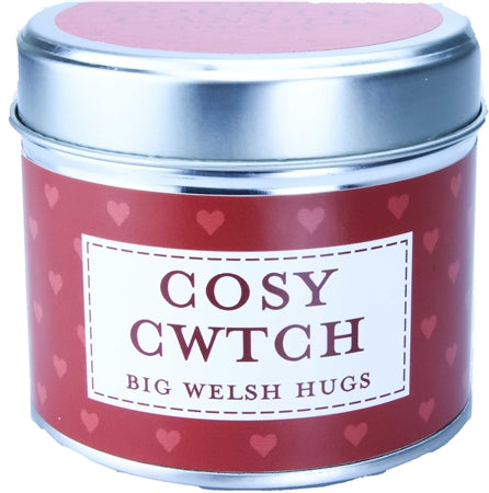 Sentiments Candle in Tin - Cosy Cwtch
