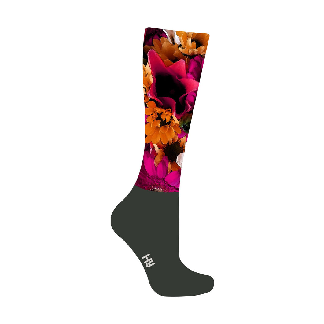 HyFASHION Flower Garden Pattern Riding Socks