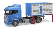 Scania R-Series livestock transporter with one cow