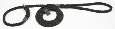KJK Rope Gundog Lead With Leather Stop
