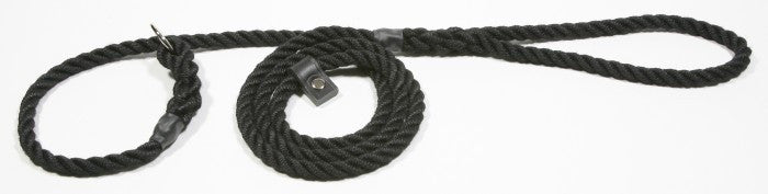 KJK Rope Gundog Lead With Leather Stop